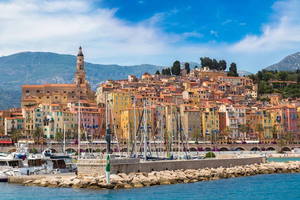 Fransız Riviera Bir Güzel Yaz Günü Fransa Renkli Eski Şehir — Stok fotoğraf