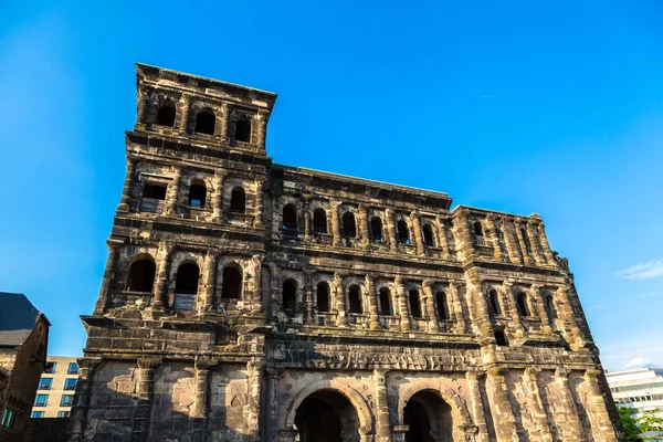 Porta Nigra Černá Brána Trevíru Krásný Letní Den Německo — Stock fotografie