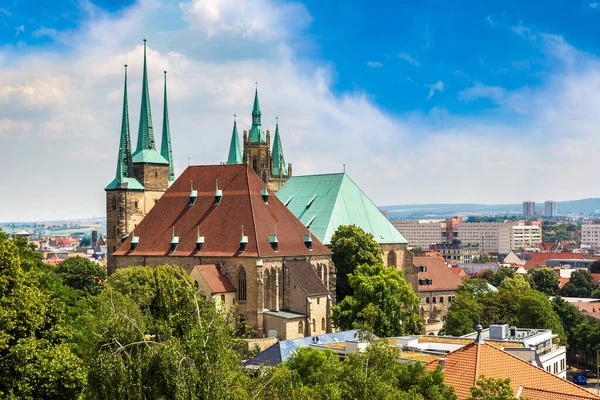 stock image The Erfurt Cathedral in a beautiful summer day, Germany