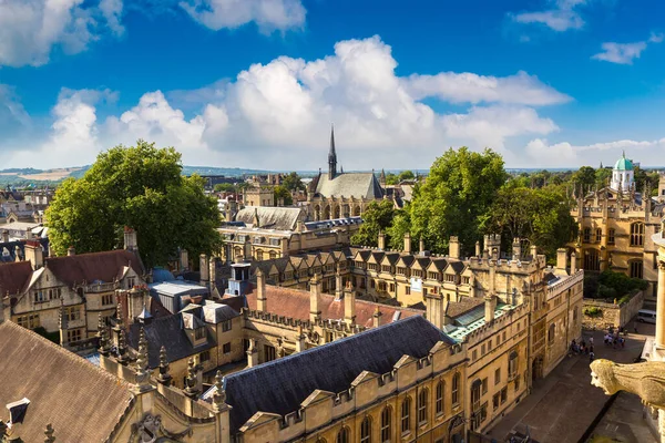 Panoramatický Letecký Pohled Oxfordu Krásný Letní Den Anglie Velká Británie — Stock fotografie