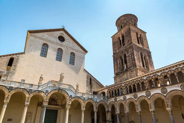 Catedral Salerno Costa Amalfi Italia Hermoso Día Verano — Foto de Stock