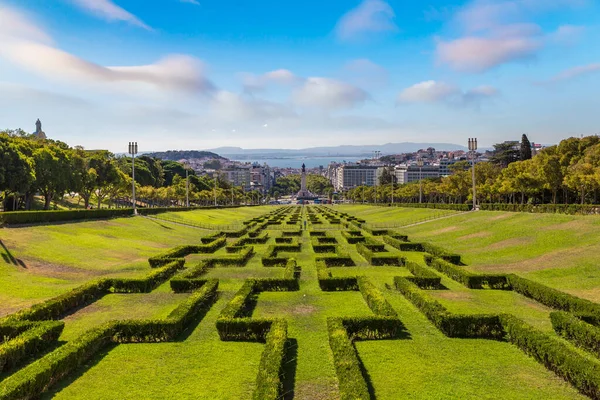 Parc Eduardo Vii Lisbonne Par Une Belle Journée Été Portugal — Photo