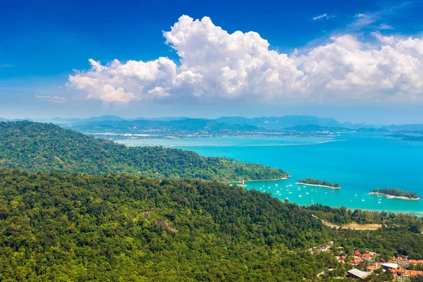 Vue Aérienne Panoramique Île Langkawi Malaisie — Photo