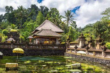 Endonezya, Bali 'deki Pura Tirta Boş Tapınağı' nda kutsal su