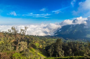 Doğu Java Adası, Endonezya 'nın panoramik hava manzarası