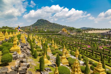 Nong Nooch Tropik Botanik Bahçesi, Pattaya, Tayland güneşli bir günde