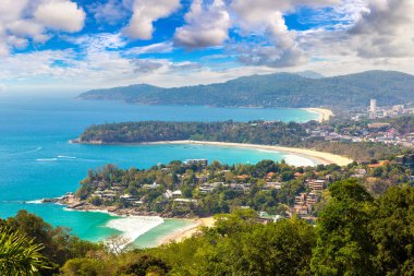 Tayland 'da bir yaz günü Phuket' te Karon Manzarası