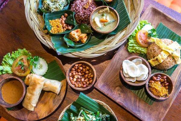 Indonesisches Traditionelles Essen Bali Indonesien — Stockfoto
