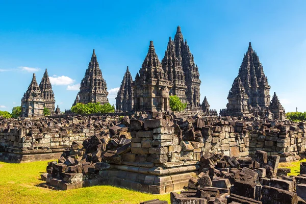 Templo Prambanan Cerca Ciudad Yogyakarta Java Central Indonesia —  Fotos de Stock