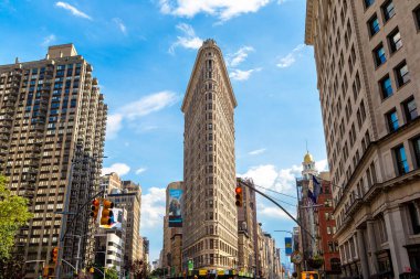 NEW YORK CITY, ABD - 15 Mart 2020: Flatiron Binası New York, ABD