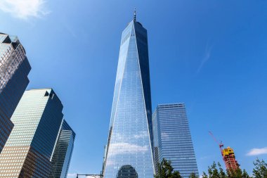 NEW YORK CITY, ABD - 29 Mart 2020: New York 'taki Dünya Ticaret Merkezi Kulesi, ABD