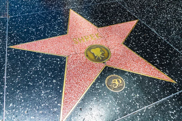 Los Angeles Hollywood Usa Marca 2020 Gwiazda Shrek Hollywood Walk — Zdjęcie stockowe
