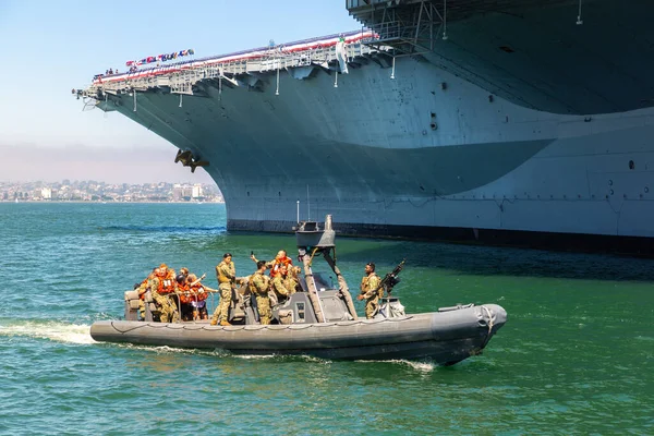 San Diego Usa Marca 2020 Marynarka Wojenna Baza Patrolowa Lotniskowcu — Zdjęcie stockowe