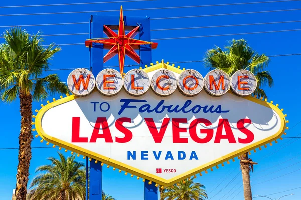 Las Vegas États Unis Mars 2020 Bienvenue Fabuleux Panneau Las — Photo
