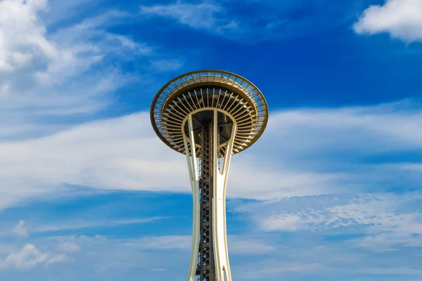Seattle Usa March 2020 Space Needle Sunny Day Seattle Usa — Stock Photo, Image