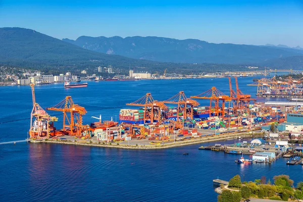 Vancouver Canada April 2020 Panoramic Aerial View Vancouver Centerm Terminal — 图库照片