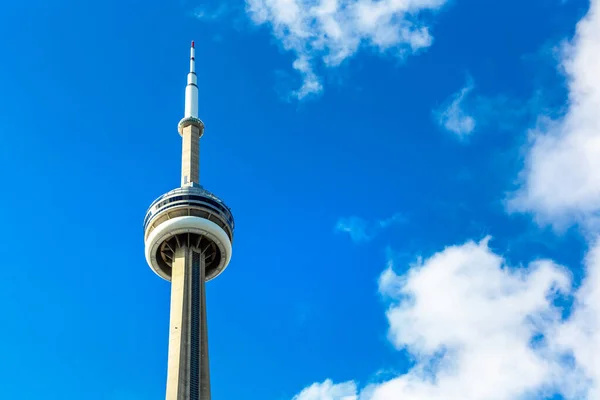 stock image TORONTO, CANADA - APRIL 2, 2020: CN Tower in Toronto in a sunny day, Ontario, Canada