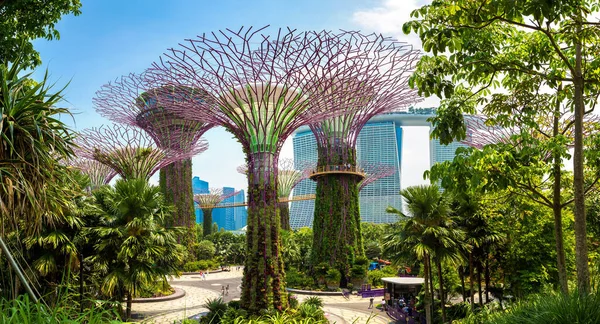 Singapur Juni 2019 Gardens Bay Und Marina Bay Sands Hotel — Stockfoto