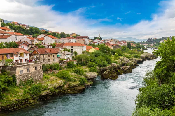 Исторический Центр Мостаре Прекрасный Летний День Босния Герцеговина — стоковое фото