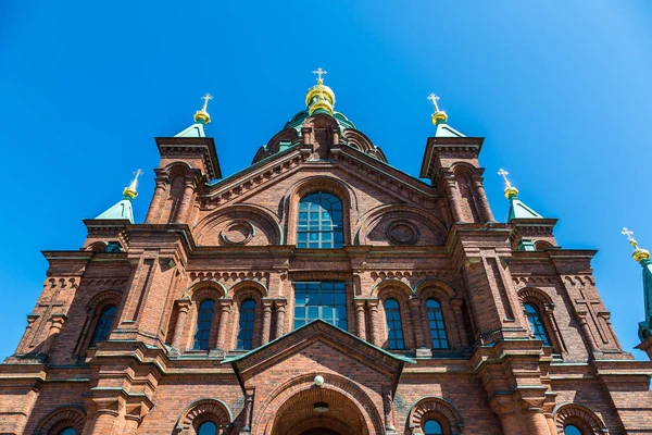 Catedral Ortodoxa Uspenski Helsinque Belo Dia Verão Finlândia — Fotografia de Stock