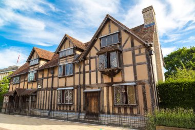 William Shakespeare doğum yeri bir güzel yaz günü, İngiltere, Amerika Birleşik Devletleri Stratford-upon-Avon Henley sokakta