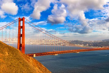 panoramik golden gate Köprüsü san francisco, Kaliforniya, ABD