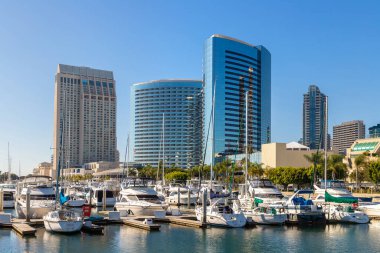 San Diego Körfezi marina bölgesi, California, ABD