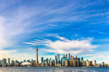 Güneşli bir günde Toronto 'nun panoramik manzarası, Ontario, Kanada