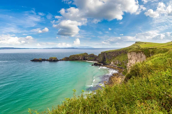 キャリック リード 美しい夏の日 北アイルランド イギリスのコーズウェイ海岸ルート — ストック写真