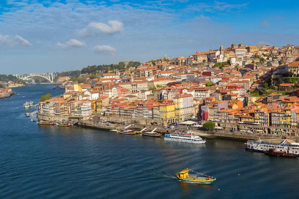 Vue Aérienne Panoramique Porto Par Une Belle Journée Été Portugal — Photo