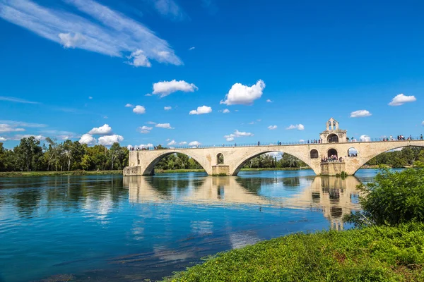 Ponte Saint Benezet Avignon Belo Dia Verão França — Fotografia de Stock