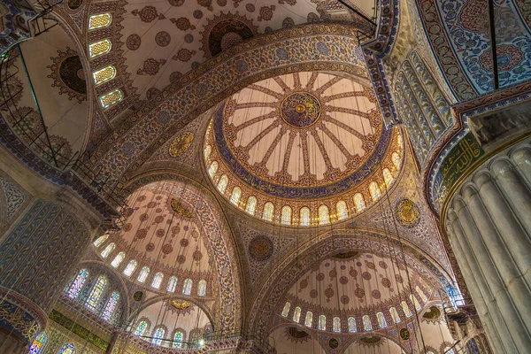 Interior Sultanahmet Mosque Blue Mosque Istanbul Turkey Beautiful Summer Day — Stock Photo, Image