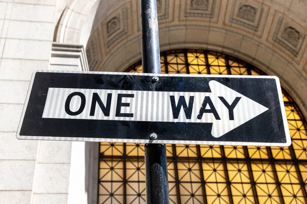 One way sign in New York City, NY, USA