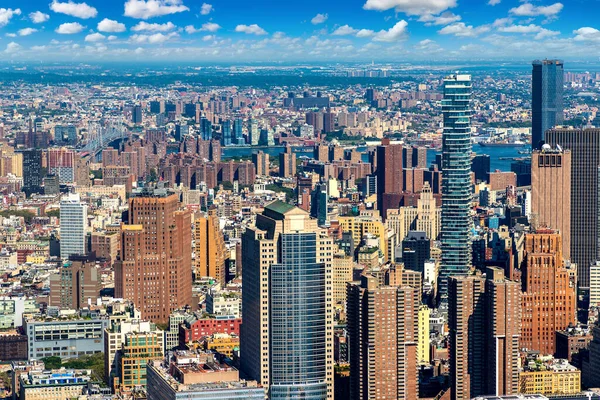 Panoramiczny Widok Lotu Ptaka Manhattan Nowy Jork Usa — Zdjęcie stockowe