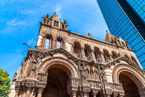 stock image Trinity Church at Copley Square in Boston, Massachusetts, USA