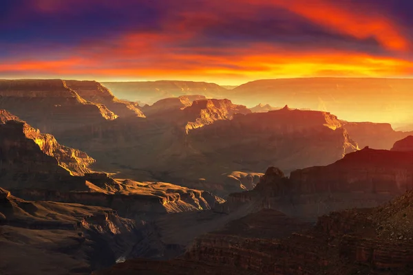 Национальный Парк Гранд Каньон Закате Аризона Сша — стоковое фото