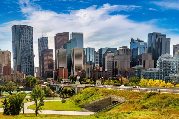 Blick Auf Calgary Einem Sonnigen Tag Kanada — Stockfoto