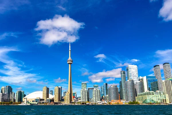 Panoramisch Uitzicht Toronto Stadsgezicht Een Zonnige Dag Ontario Canada — Stockfoto