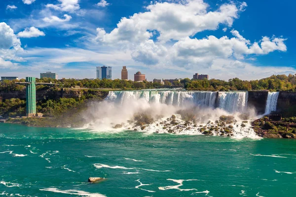 Kanadensiska Sidan Niagarafallen American Falls Solig Dag Niagarafallen Ontario Kanada — Stockfoto