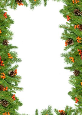 Beyaz arka planda izole edilmiş toplar ve dekorasyonlarla Noel arkaplanı