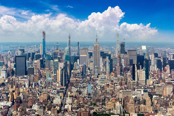 Panorámás Légi Kilátás Manhattan New York City New York Usa — Stock Fotó