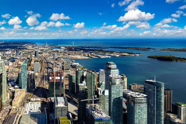 Panoramic Aerial View Toronto Sunny Day Ontario Canada — Stock Photo, Image