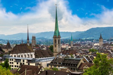 Hava panoramik Zürih'in güzel yaz gün, İsviçre