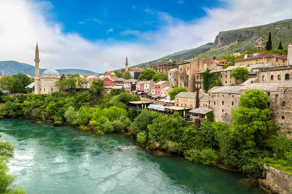 Historical Center Mostar Beautiful Summer Day Bosnia Herzegovina — Stock Photo, Image