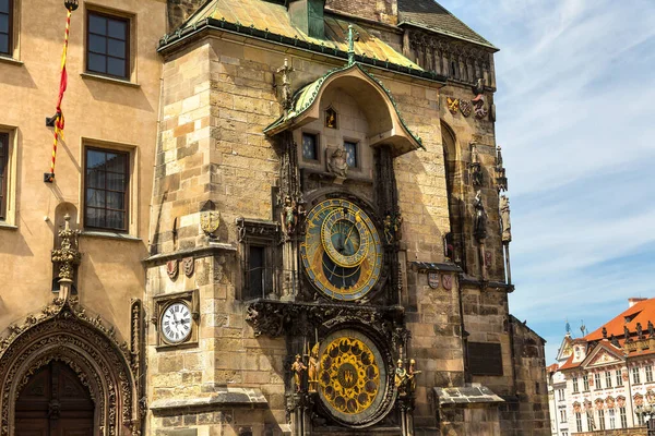 Orologio Astronomico Praga Una Bellissima Giornata Estiva Repubblica Ceca — Foto Stock