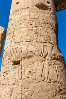 Luxor Tapınağı güneşli bir günde, Luxor, Mısır