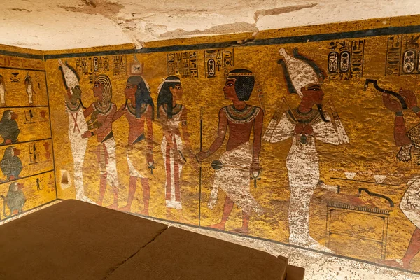 埃及卢克索国王谷的法老图坦卡门墓 — 图库照片