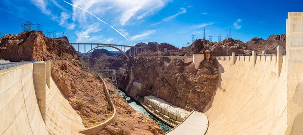 Panorama Mike Callaghanpat Tillman Memorial Bridge Colorado River Nevada Arizona — Stock Photo, Image