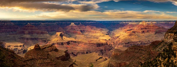 Panorama Grand Canyon National Park Sunset Arizona Usa —  Fotos de Stock