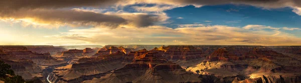 Panorama Parku Narodowego Grand Canyon Mohave Point Zachodzie Słońca Arizona — Zdjęcie stockowe